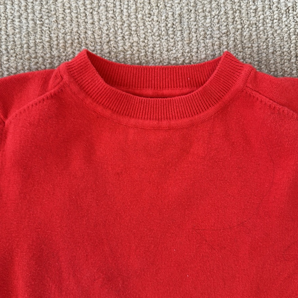 JoosTricot Orange cotton, silk, spandex, nylon crew neck sweater Sz. XS - Picture 2 of 6